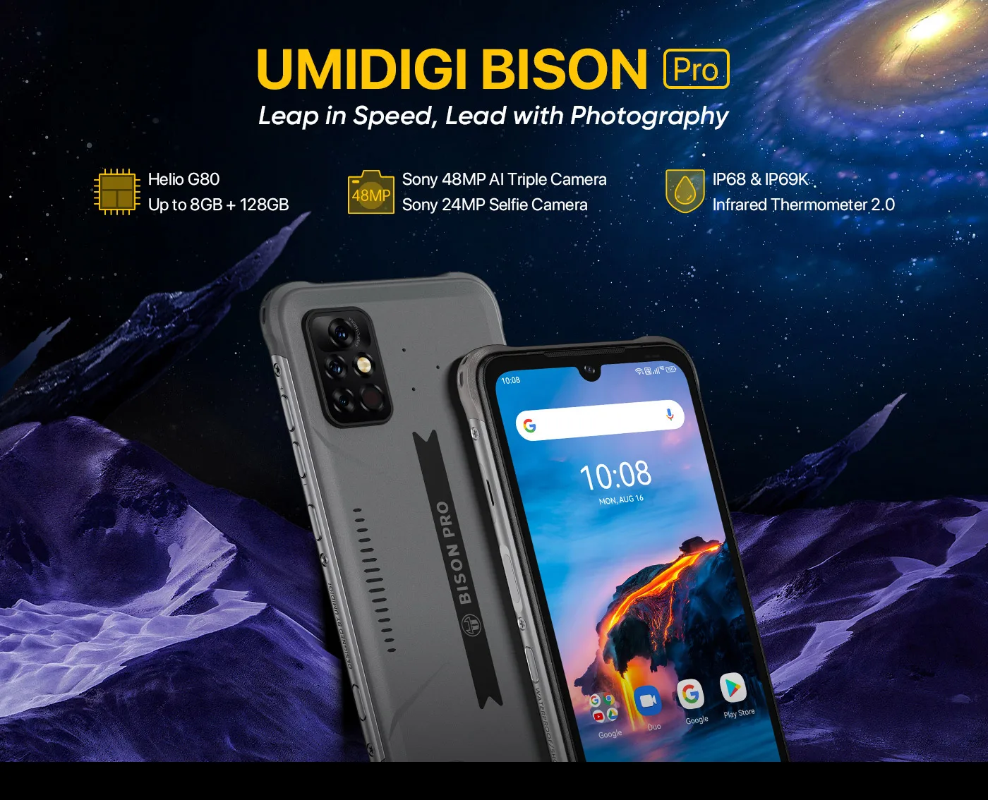 best pocophone for gaming [In Stock]Original UMIDIGI BISON Pro 4/8GB+128GB Global Version Smartphone NFC IP68/IP69K 6.3"FHD+ Screen Helio G80 48MP 5000mAh umidigi new phone