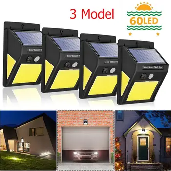 

1/2/4Pcs 48/60LED Outdoor Solar Lamp Light Waterproof IP65 Path Security Lights Garden PIR Motion Sensor Wall Light