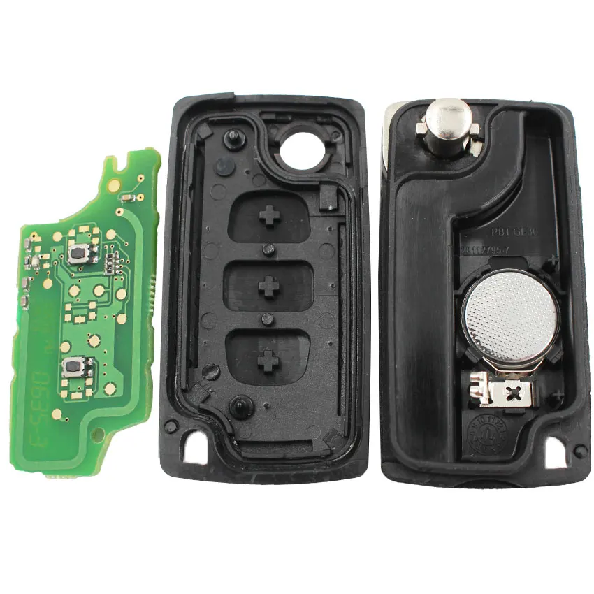 ID46 chip Peugeot 307 Flip Remote Key 2 Buttons For 0536 models up to 20110416 