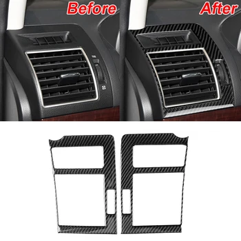

Car Air Outlet trim Decal Sticker Carbon Fiber For Toyota Land Cruiser 150 Prado LC150 FJ150 Black