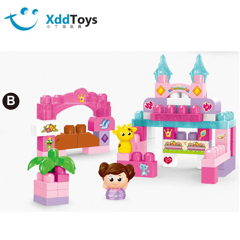 

Building Blocks CHILDREN'S Toy 1-2 a Year of Age Educational Baby Large Size Granule Plastic Assembled Block 3-6 Men And Women C