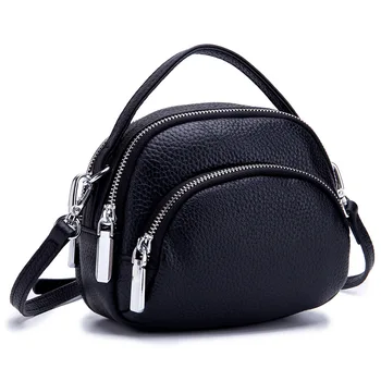 

Three Layer WOMEN'S Bag First Layer Leather Bag Soft Bag Mini Bag Shell Multilayer Handbag Crossbody Bag Genuine Leather