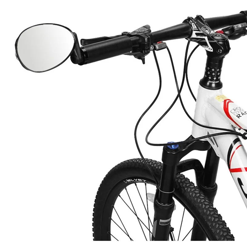 

Universal Stainless Steel Lens Bike Mirror With Reflective light Handlebar MTB Bicycle Mirror Safe Mirror Rearview AH08