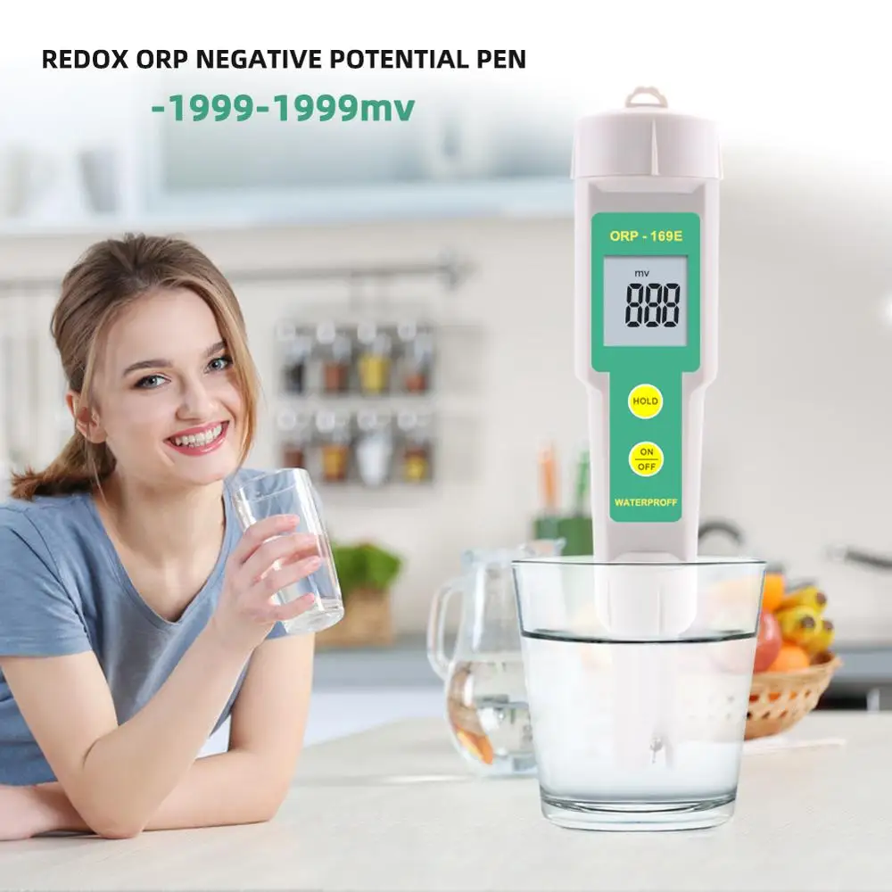 Portable Pen ORP Meter Redox Potential Tester Negative Potential Pen Tester ORP Meter