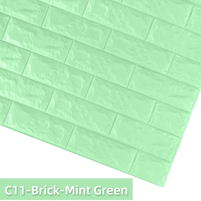 C11-Brick-Mint Green Kaguyahime 3D водонепроницаемые обои кирпич DIY самоклеющиеся наклейки s Декор домашний стикер для кухни для детской комнаты мраморные обои - Цвет: C11-Brick-Mint Green