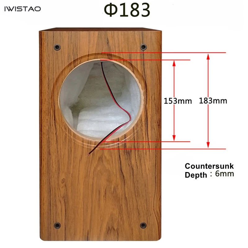 Iwistao 6,5 дюймов полный диапазон динамик пустой шкаф пассивный корпус динамика древесины 18 мм высокой плотности МДФ доска объем 24L DIY