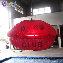 Специальный дизайн 1,2 м надувные красные губы воздушный струйный светильник Модель губ День Святого Валентина или Свадебная вечеринка игрушки