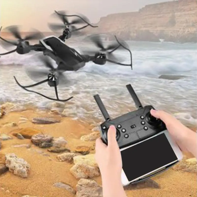 Складной четырехосевой Радиоуправляемый Дрон оптическое позиционирование потока пульт дистанционного управления самолет с двойной камерой жесты зондирования Дрон игрушка для детей