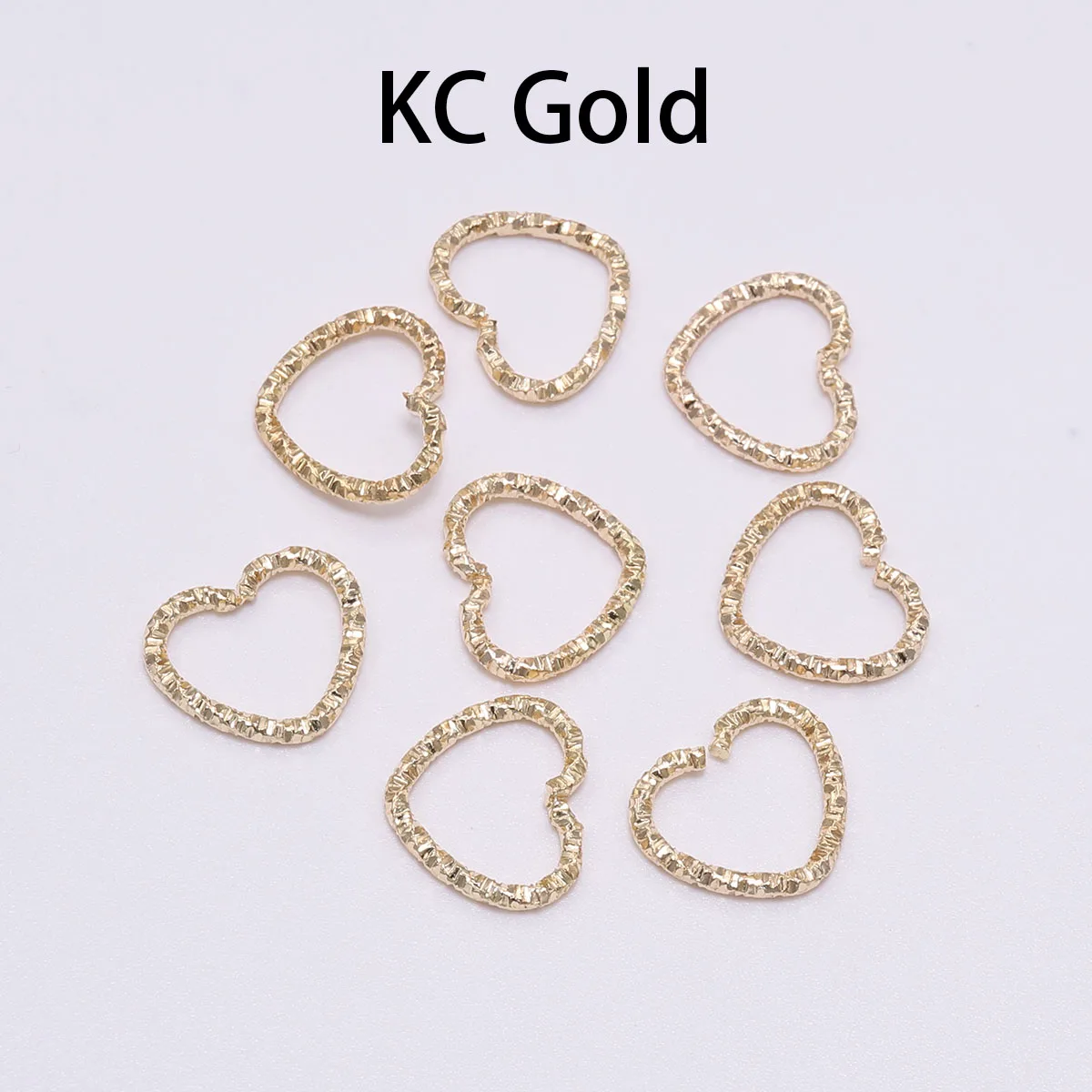 50pcs/lot 16.5mm New Style Silver Gold star Jump Rings Twisted Split Rings Spacer Connectors For Jewelry Making Making Supplies - Цвет: KC Gold