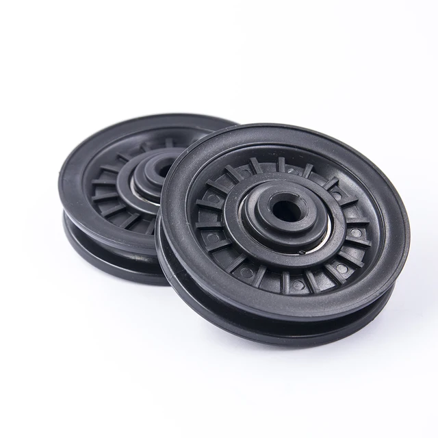 1Pcs Gym Bearing Pulley 90mm Wearproof Nylon Bearing Pulley Wheel Cable Universal Fitness Gum Bearing Pulley