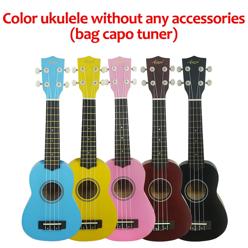 Ukulele Set Full Pack 21 Inch Soprano Spruce Mahogany ukulele With Dolphin Pineapple Design Ukelele Guitar With Bag Tuner Capo