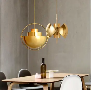 

Modern Iron LED Pendant Lights Personality Restaurant Sample Hanging Lamp Bedroom Semicircle Bedside Lustre Suspension Gallery