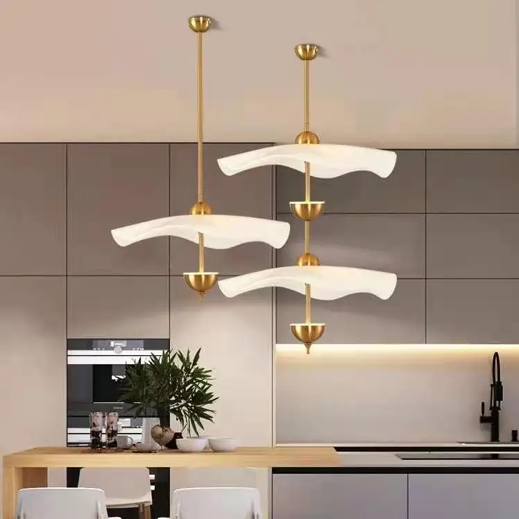 

Lotus Leaf Creative LED Pendant Light Modern Nordic Kitchen Island Hanging Lamp Dining Room Bedroom Bar Coffee Simple Luminaires
