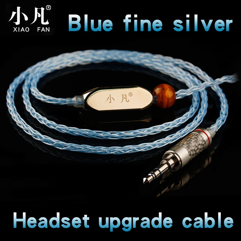 Xiaofan A06 8 ядро нормально серебряные обновления кабель 2,5/3,5/4,4 мм балансный кабель с MMCX/2pin разъем для sony ex1000 ie80 se846