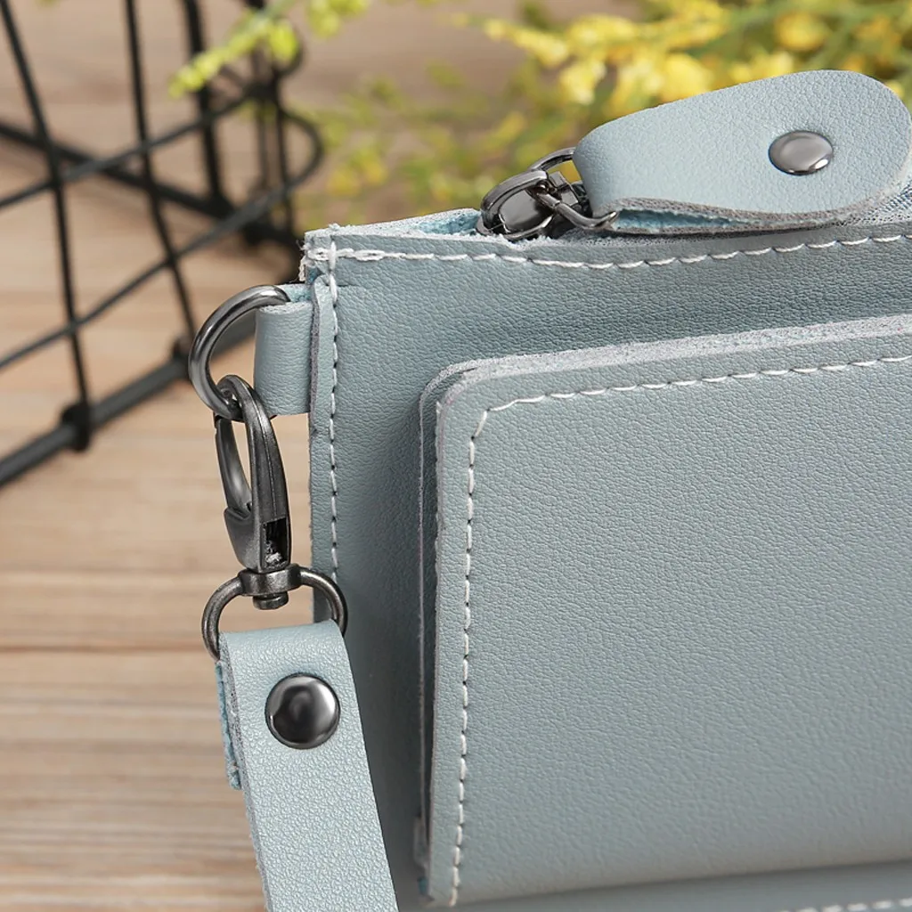 Women Long Wallets Fashion Solid Handbags Multi-Function Coin Purse Cards ID Cards Holder Leather Money Bag Clutch Wallet