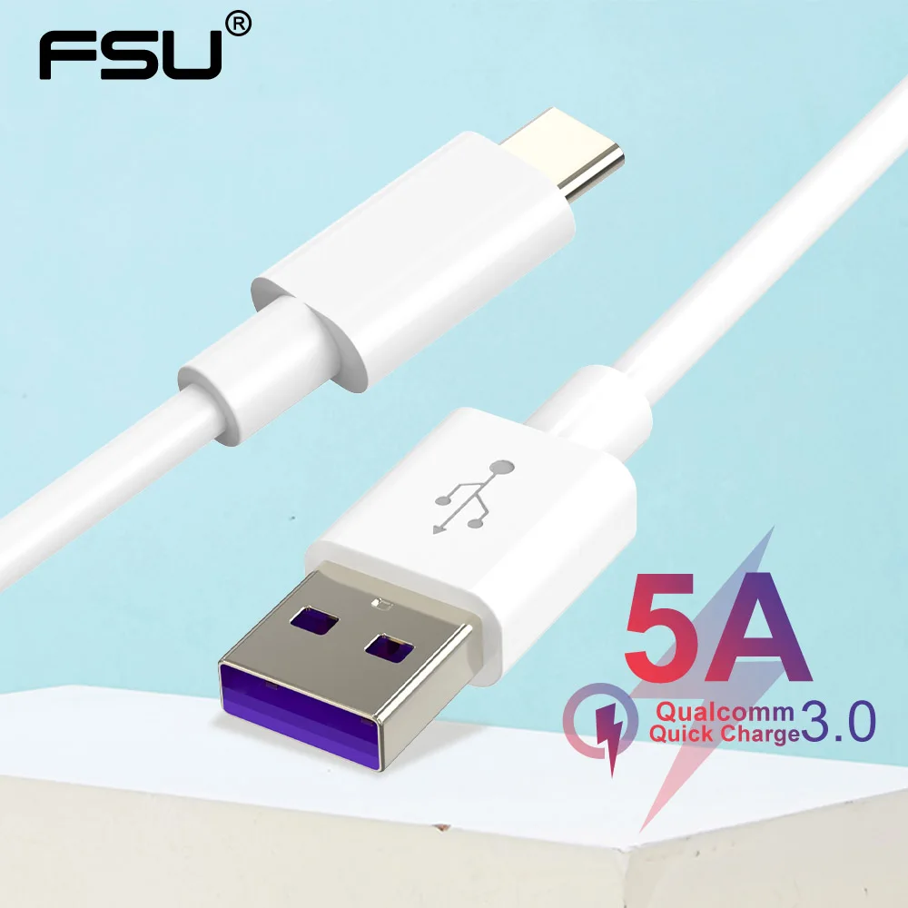 Кабель USB Type C для передачи данных 5 А кабель быстрой зарядки Samsung S10 S9 S8 Huawei P30