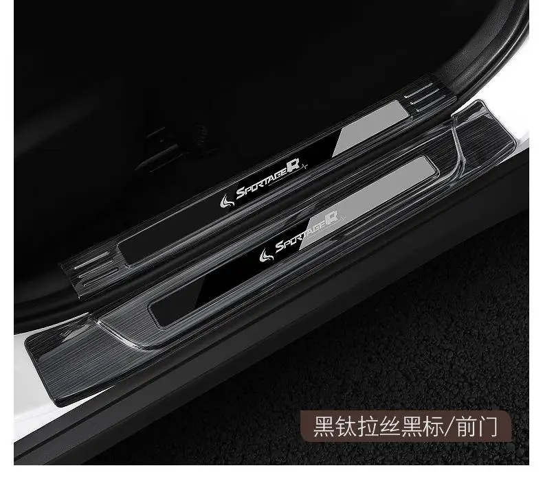 Для Kia Sportager- высококачественная нержавеющая стальная Накладка на порог двери приветствуется отделка педали Аксессуары для стайлинга автомобилей - Цвет: 8pcs set C
