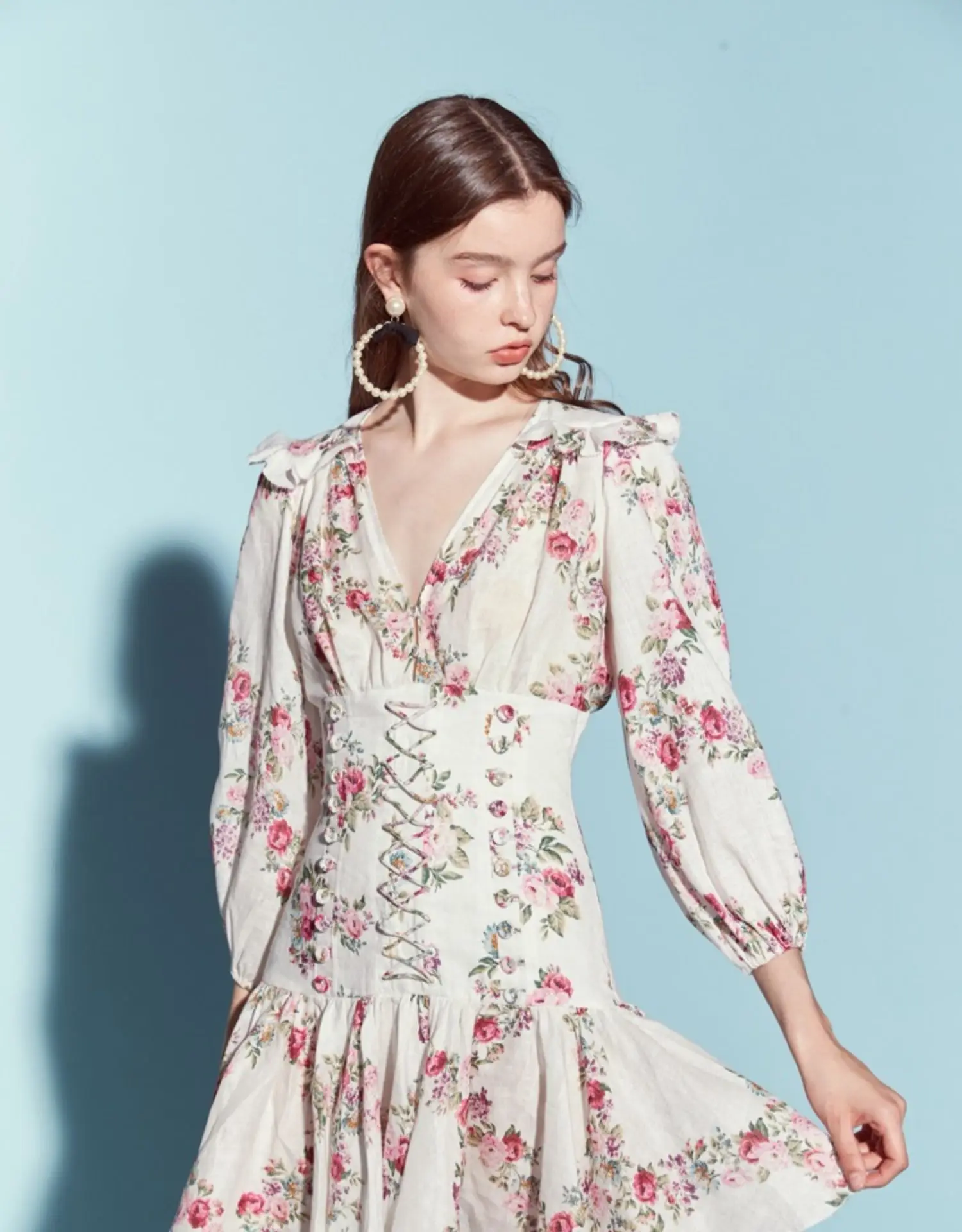 EASYSMALL Zimmer, женское платье, модное, стиль кантри, свежее, высокое качество, Vestidos, вечерние, с завышенной талией, бандажные, короткие платья