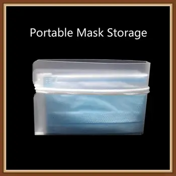 

10pcs Portable Mask Storage Clip Textile Fabric Temporary Storage Bag Can Be Folded Dust-proof Moisture-proof Pp Plastic Board