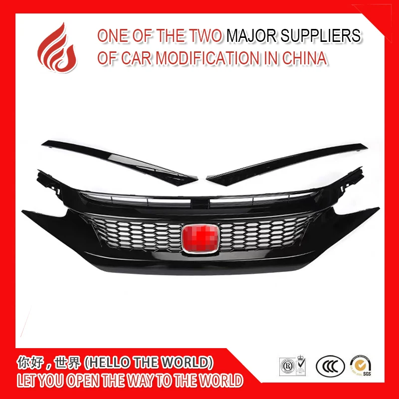 

High qualtiy Modificate ABS car front grille racing grills grill for civic front grille 2016 2017
