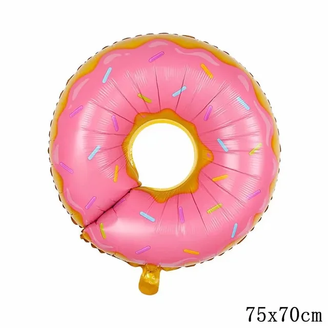 32Inch Donut Digital Foil Balloon Fruit Ice Cream Helium Balloon Birthday Party Decoration Kids Toy Sweet Digital Balloon Showe as picture