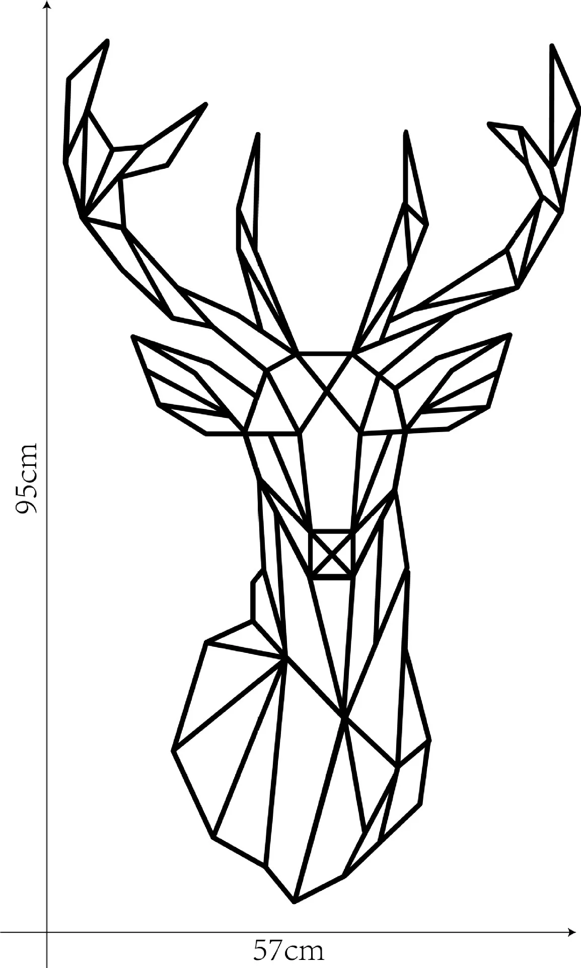 Aw9665 Geometry Deer Customizable Adhesive Paper Removable PVC Carved Foreign Trade English Wall Adhesive Paper Waterproof Creat