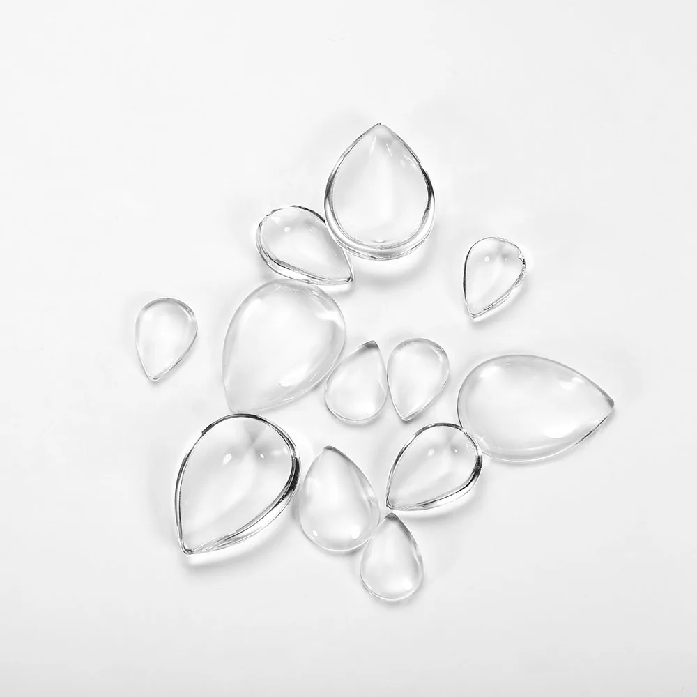5-50 Stück/Los Transparente runde, ovale, quadratische und herzförmige Glas-Cabochon-Fassungen für die Herstellung von Schmuck im DIY-Stil – Detail 3