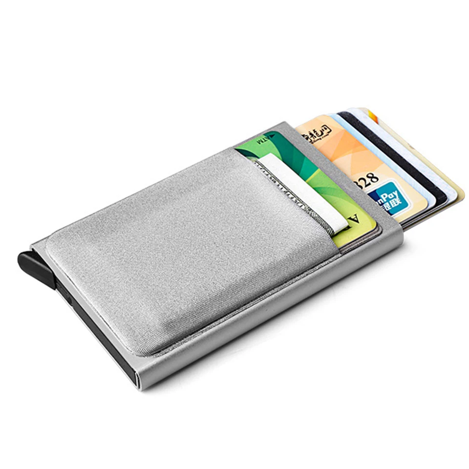 Oswego держатель кредитной карты Алюминий Высокое качество Бизнес футляр для удостоверения личности RFID Автоматический чехол для банковских карт унисекс мини кошелек