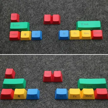 

10pcs Replacement Mechanical Keyboard OEM Profile Keycap Set RGBY Color Durable WXTA