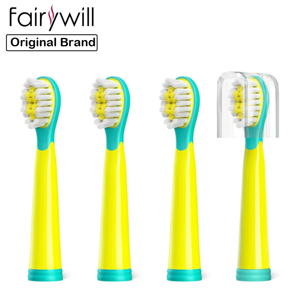 Fairywill Sonic электрическая Детская Мягкая зубная щетка es сменные головки 4/8 наборов