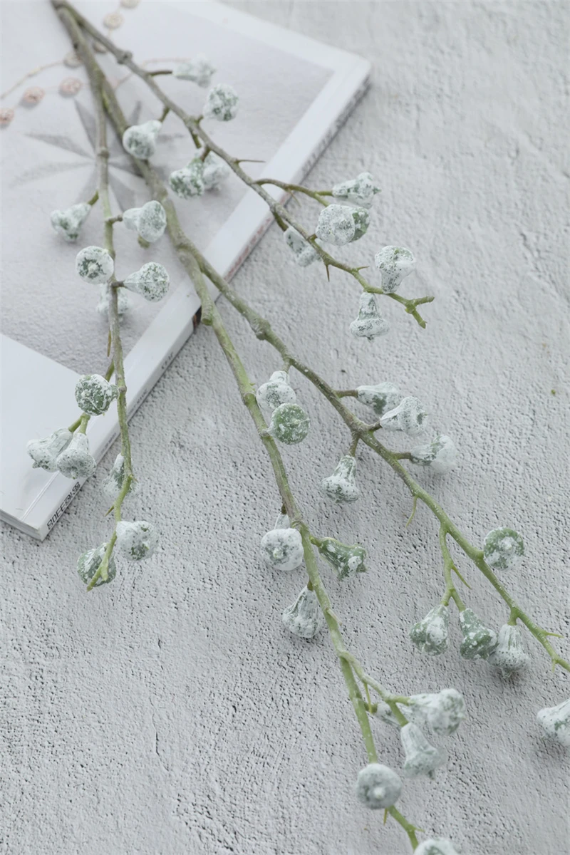 Gray green Имитация эвкалипта, фрукты, мягкое украшение для дома, цветочный искусственный цветок, реквизит для фотосессии, Инс, ветер, фруктовый цветок, композиция - Цвет: Gray green