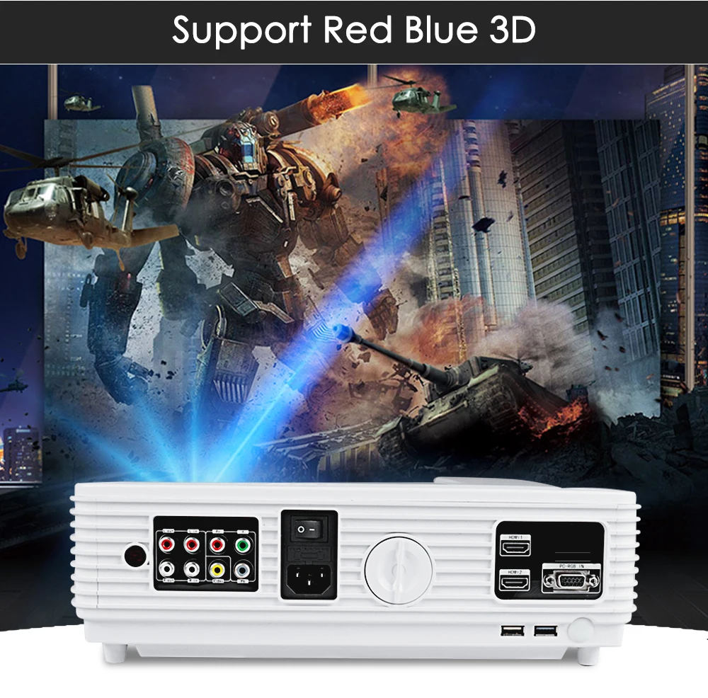 3D проектор для домашнего кинотеатра с 10 метровым HDMI и настенным