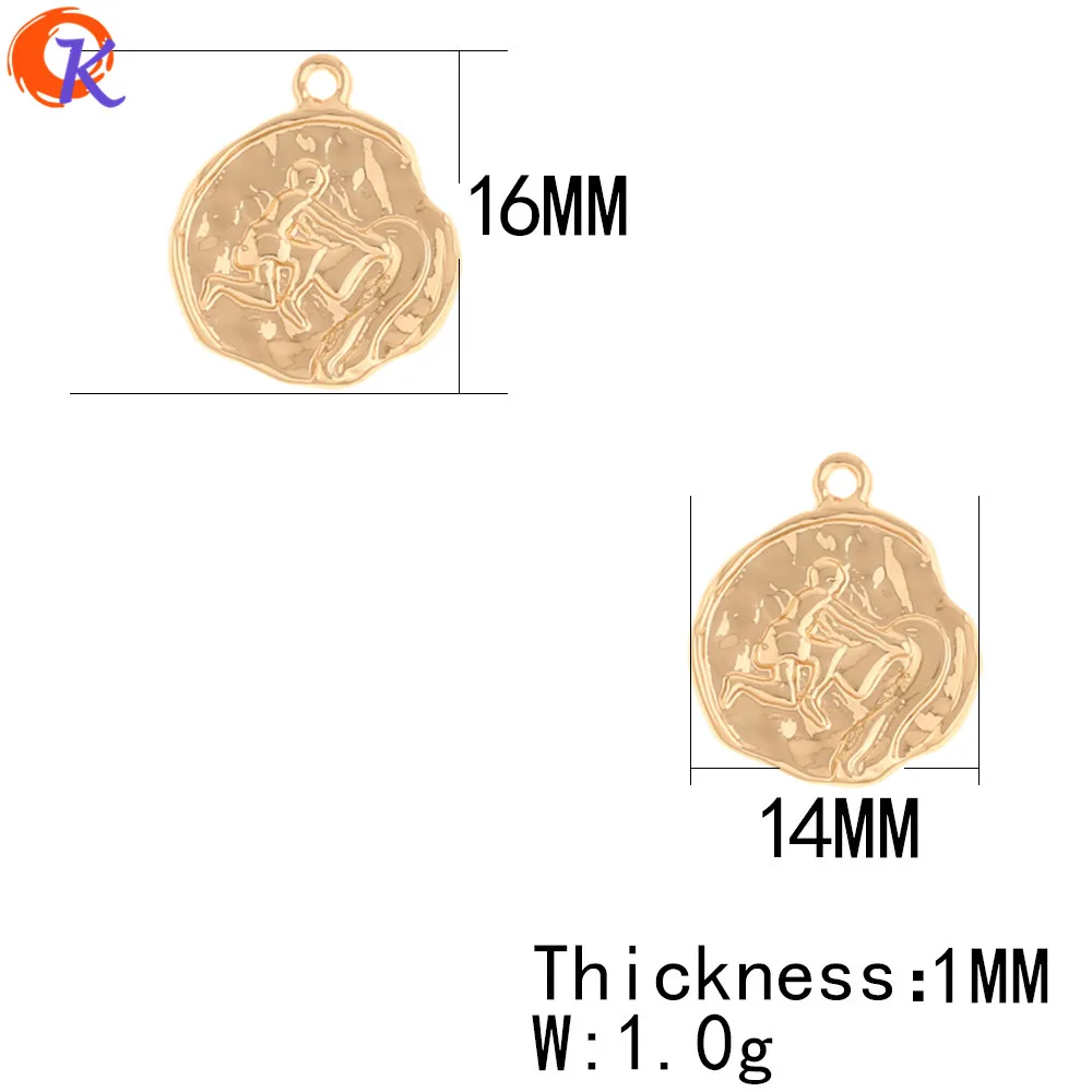 Cordial Дизайн 50 шт ювелирные аксессуары/подвеска созвездия/подлинный позолота/diy части/Подвески/ручная работа/застежки для сережек - Цвет: EAAC-187239-01694-7