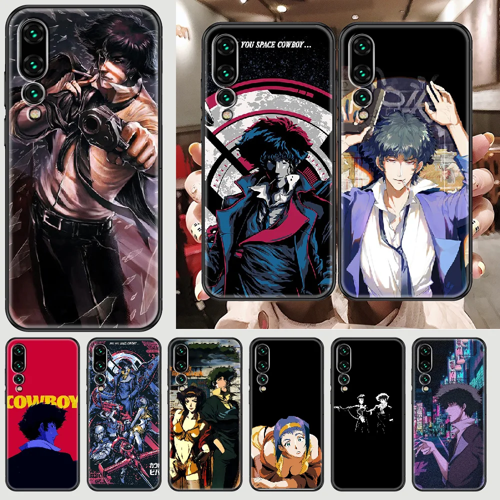 Чехол для телефона с аниме Cowboy Bebop Huawei P Mate P10 P20 P30 P40 10 20 Smart Z Pro Lite 2019 Черный Модный