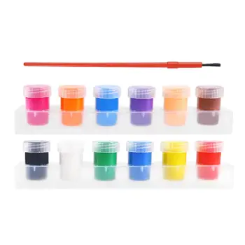 

13PCS/Set Children Finger Painting Paints Vibrant Colors Washable Gouache Paint Doodle Set For Kids 12 Colors