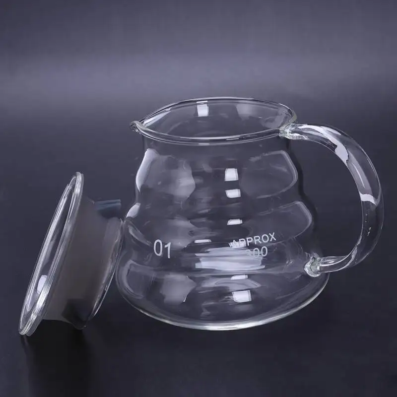 V60 залейте стеклянный сервиз для кофе, графин, капельный кофейник, чайник для заваривания, бариста, Перколятор, прозрачный, 360 мл