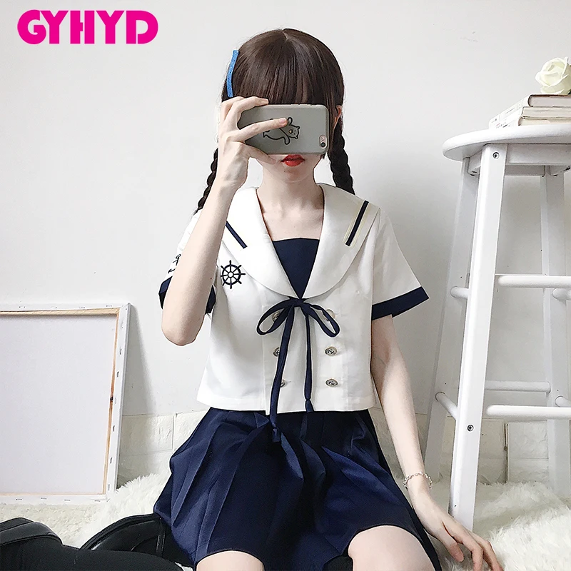 Летняя японская школьная форма для девочек школьный класс матрос s Sailing Girl Аниме