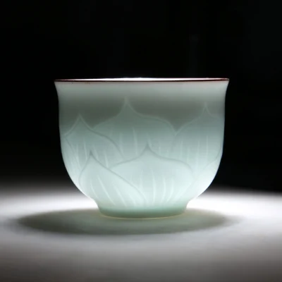 Керамическая чайная чашка Celadon Shadow, чайный набор, чайный набор для дома, китайский стиль, кунг-фу пуэр, черный чай Jin Jun Mei, чайная посуда