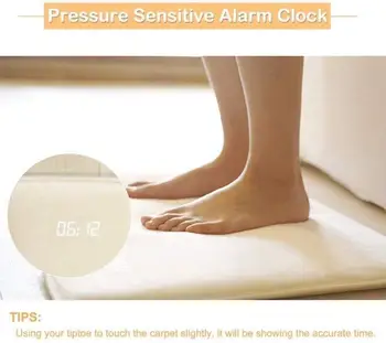 

Pressure Sensitive Alarm Clock Carpet Electronic Digital Clock Bedroom Anti-Slip Wear-Resisting Soft Mat Student Lazy Alarm Bell