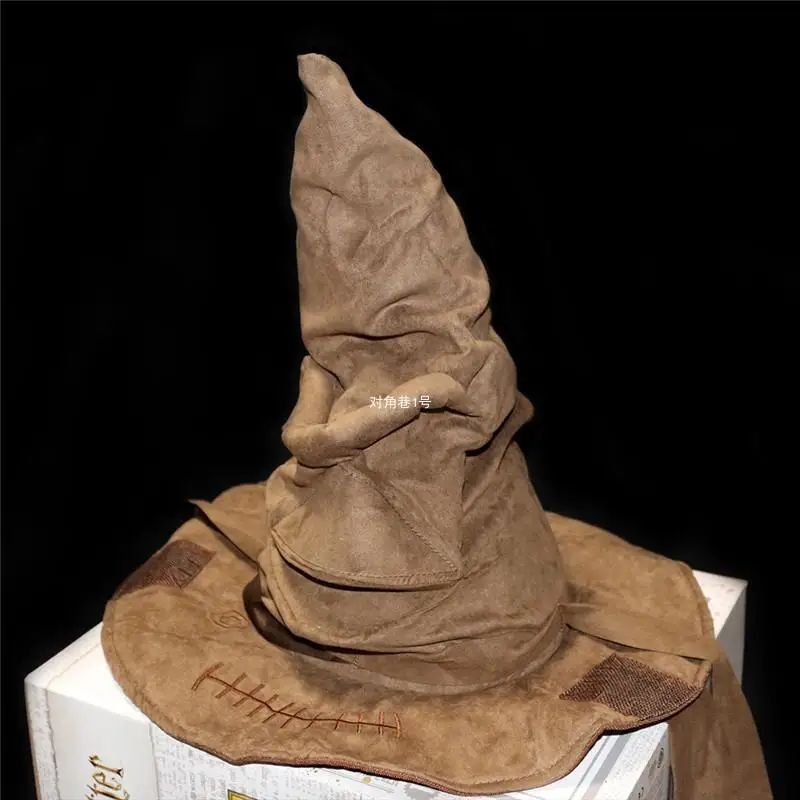 

Pronounce Flannelette Shorting Hat Hogwarts School Cap Halloween Cosplay Accessory Wizard Hat Kid Christmas Holiday Birthday Gif