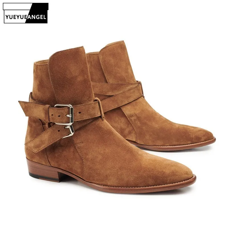 mens buckle chelsea boots