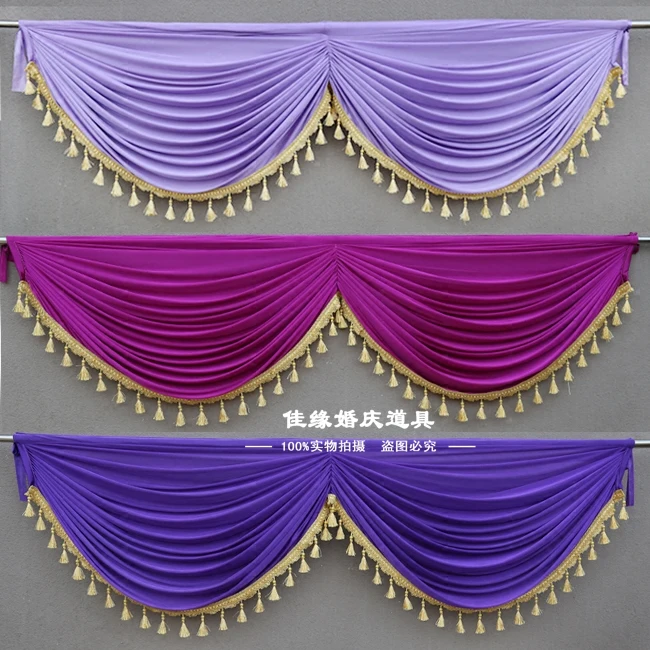 

Backdrop Swag with Tassel Valance Drape For Wedding Backdrop Curtain Stage Background Party Event Decoration
