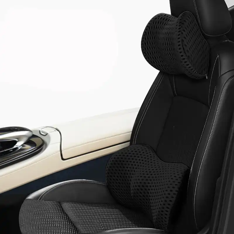 車のヘッドサポート首枕車のヘッドレスト枕メモリ泡の車のヘッドレスト車のランバーサポート枕車背もたれクッション 首枕 Aliexpress