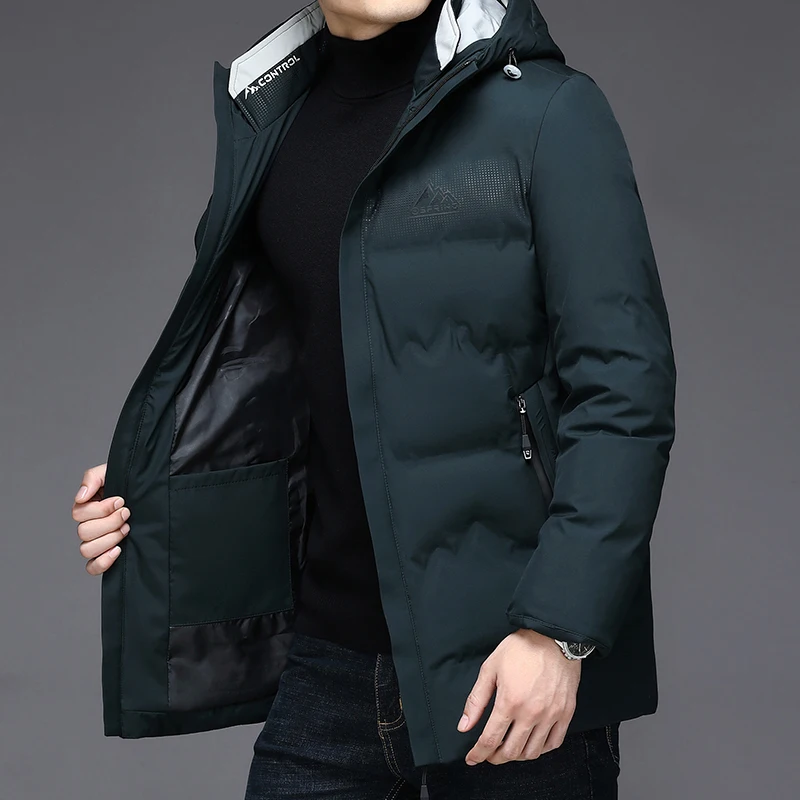 

2020 High Quality New Brand Casual Fashion Warm Quilted Winter Coat Parka Men Heavy Windbreaker With Hooded Jacket Men Clothes