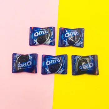 

10Pcs Simulation Biscuits Flat back Resin Cabochons Fake Food Scrapbooking For Hair Bows DIY Phone Accessories Crafts:19*25mm