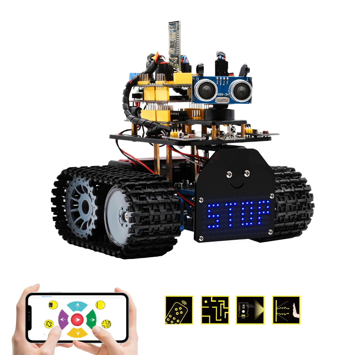 Умный робот-автомобиль Keyestudio DIY версии 2 0 совместимый с CE для Arduino комплект