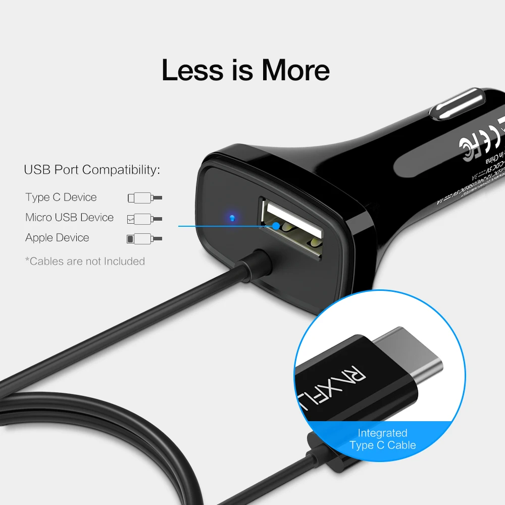 RAXFLY автомобильное зарядное устройство USB 20 Вт type C кабель Быстрая зарядка для samsung Xiaomi зарядное устройство адаптер автомобильное USB быстрое зарядное устройство для телефона для iPhone
