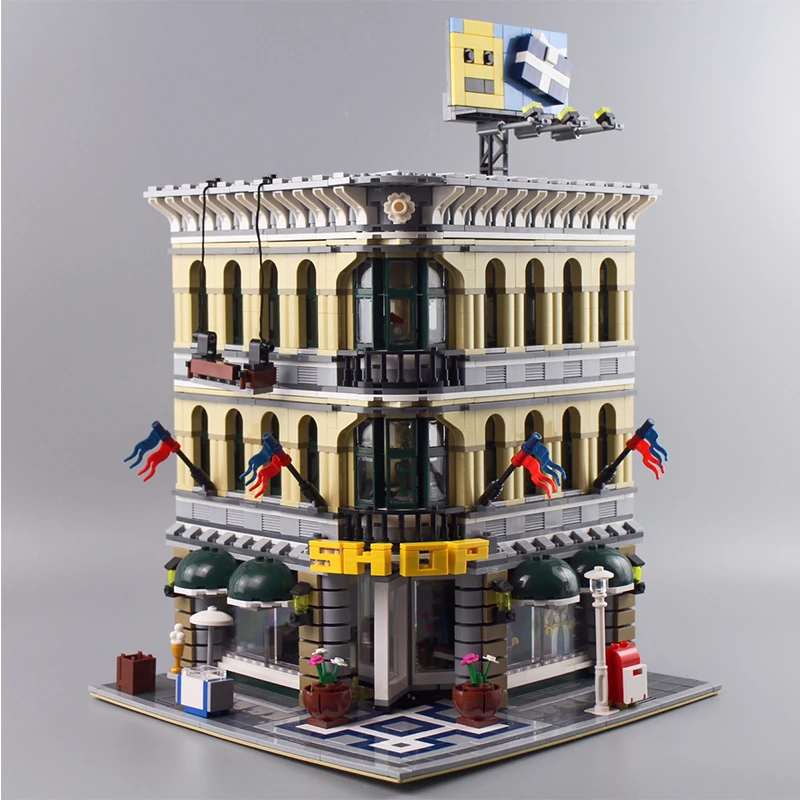 

1500515042 City Creator Grand Emporium Model Building Blocks Compatible with Legoinglys 10211 10264 Street Series Christmas Gift