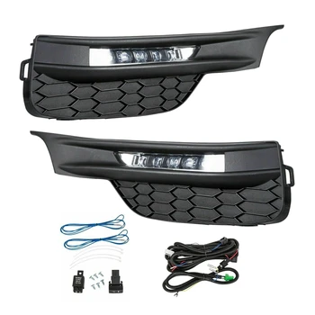 

for Honda Accord Sedan 4Dr 2016-2017 Bumper Fog Lights Front Bumper LEDDaytime Running Lamps+Switch+Wires