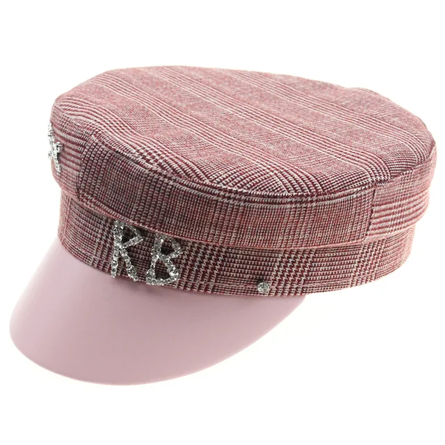 Simple Rhinestone Rb Hat Women Men 
